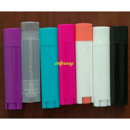 5000pcs/lot Fast shipping Oval Lip Balm Tube 4.5g lipstick bottle 0.15oz Deodorant Container Lotion Bar Twist Empty lipstick
