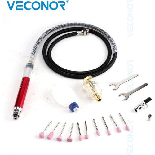 Air Micro Drill Grinder Kit Air Tools Set with Polishing Rotary Cutting Pencil Wrench Fitting Professional Grinder Mill