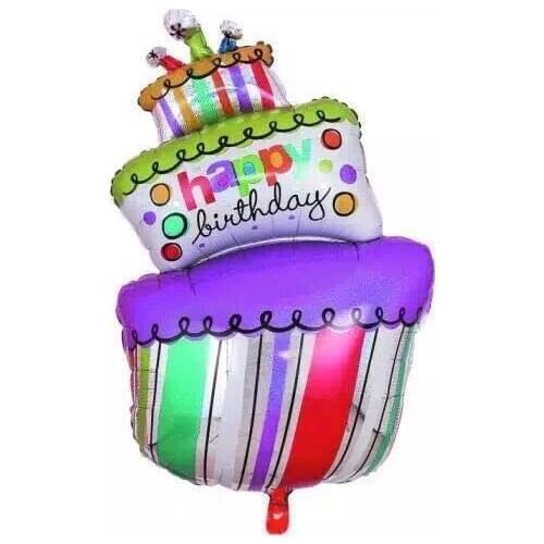 1pcs Large Size Birthday Cake Foil Balloons Happy Birthday Party Decorations Kids Air Balls Inflatable Balloon Globos