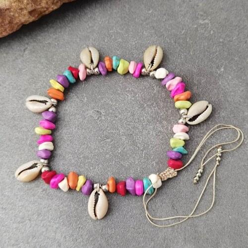 Bohemian Shell Anklets for Women Summer Beach Barefoot Shell Bracelet Ankle on Leg Ankle Strap Foot Jewelry Accessories