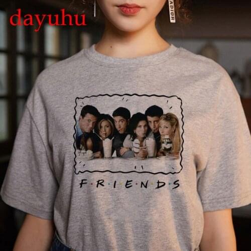 Friends Tv Show Harajuku Funny Cartoon T Shirt Women Ullzang Streetwear T-shirt Fashion 90s Anime Tshirt Casual Top Tees Female