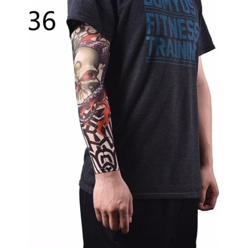Sleeves Designs Body Arm Stockings Tatoos Cool Men Women Tattoo Arm Warmer Skins Proteive Nylon Stretchy Fake Temporary Tattoo