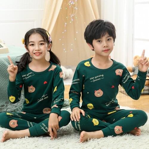 Baby Kids Pajamas Boys Cotton Clothes Pants Set Cartoon Sleepwear Kids Pajamas For Girls Toddler Baby Outfits Child Pyjama