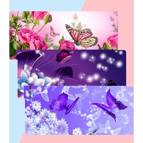 Butterfly DIY Design Pattern Game mousepad X XL XXL Non slip Cushion Thickness 2mm LockEdge equal LE