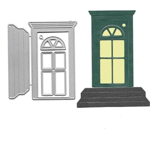 House Door Metal Cutting Dies Scrapbooking Embossing Folders for Card Making Craft Stencil Photo Alum Slimline Mold DIY