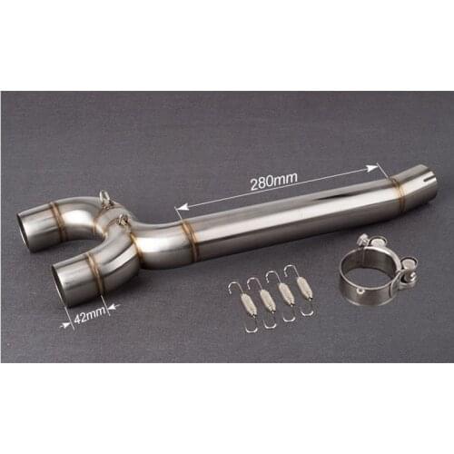 FZ6S FZ6N Motorcycle Exhaust Muffler pipe Connecter Middle Pipe For Yamaha FZ-6N FZ-6S FZ6 S2 Fazer 600 Exhaust without exhaust