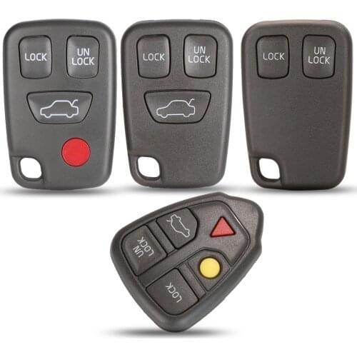 Jingyuqin 3/4 B Remote FOB Car Key Shell Uncut Blade Key Case Replacement Auto Key Cover For VOLVO S70 V70 C70 S40 V40 98-05