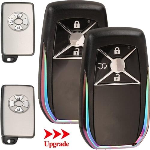 Jingyuqin Remote Car Key Fob Shell Replacement For Toyota RAV4 Previa Reiz Alphard Vellfire 2/3 Buttons