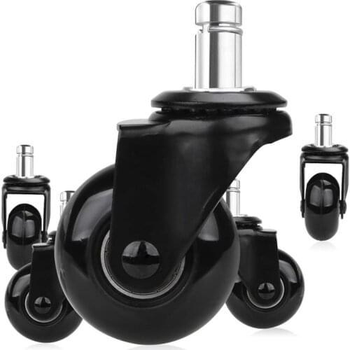 5 Pcs Replacement Chair Caster Wheels 2 inch, Heavy Duty Wheels with Plug-In Stem 7/16 X 7/8 inch,Quiet & Smooth Rolling