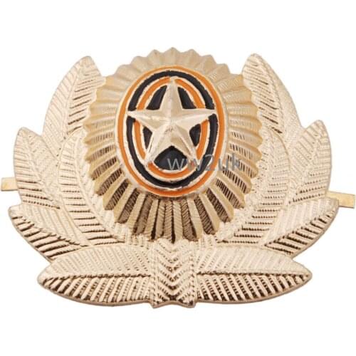 SOVIET ARMY USSR RUSSIAN MILITARY METAL CAP HAT BADGE
