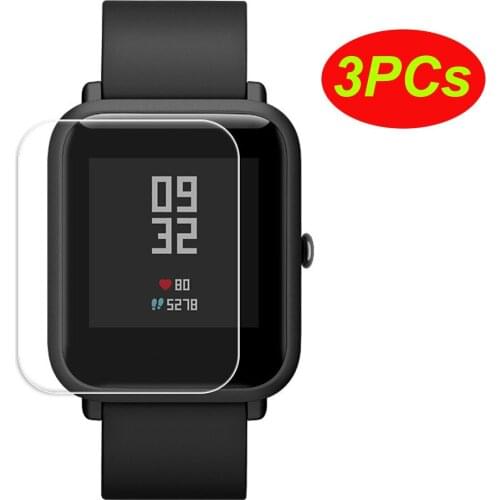 3 pcs TPU Soft Screen Protector For Xiaomi Huami Amazfit Bip Youth Watch Smart Watch Clear Guard Cover Film HD Film Protective