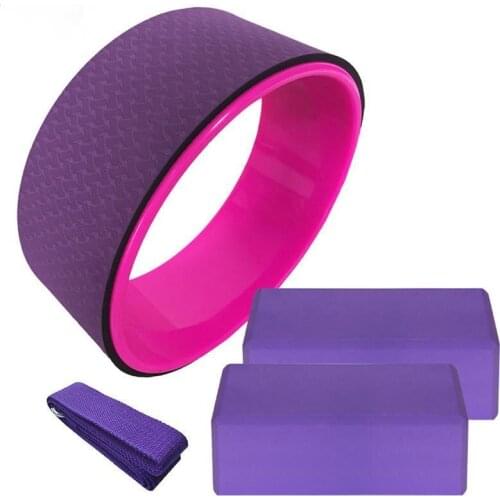 Yoga Wheel Four Piece Set Open Back Pilates Ring Yoga Back Bending Shenda Yoga Brick Stretch Belt Set Back Trainer Set