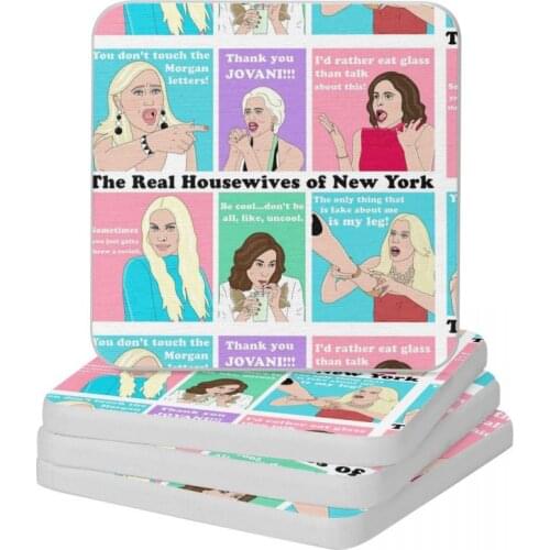 Real Housewives NY Drama Diatomite Square Round Coaster Anti-Scald Cup Bonsai Mat Soap Toothbrush Pad 10x10cm