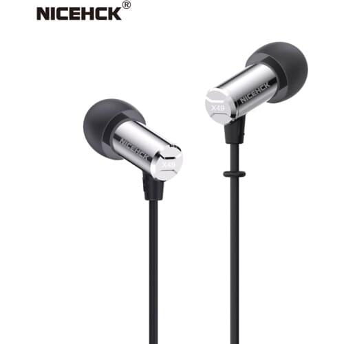 NICEHCK X49 In Ear Earphone Single Balanced Armature Driver HIFI Headphone Metal Monirot Game Music Earbud Wired Mic Headset IEM