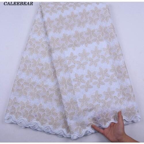Nigerian Wedding African Lace Fabric Embroidery African Cotton Swiss Voile Lace In Switzerland High Quality Lace Materials S2130