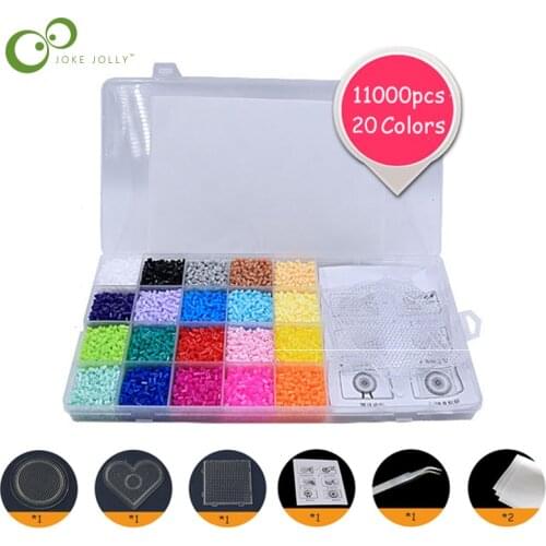 20colors 2.6mm Hama Perler Beads Toy Kids Craft DIY Handmaking Fuse Bead with Accessories Creative Early Educational Toys GYH