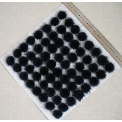 Real Mink Fur Ball Pompom 3.5 cm Fluffy Soft Pompon for DIY Bag Keychain Charms Earrings Hair Clip Accessories 100pcs GR101