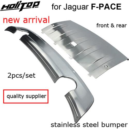 Front&rear bumper guard bumper cover skid plate for Jaguar F-PACE F Pace,304 stainless steel,necessary protection for your car