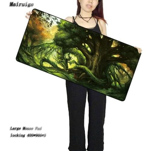 Mairuige Nature Forest Trees Dragon DIY Custom Rubber 900*400mm Gaming Mouse Pad Mat Laptop Keyboard Mat X LFor CSGO MousePad