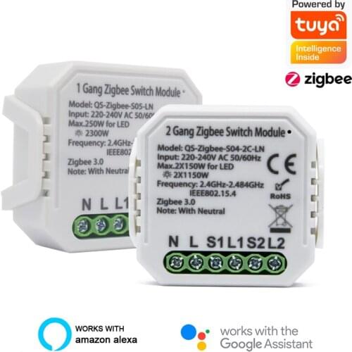 Tuya ZigBee Smart Light Switch Module Automation APP Remote Control Relay Breaker