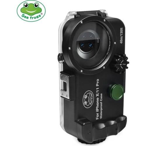 For Iphone 11pro/X Buttons control Phone Waterproof Case 40meter Housing Underwater Diving