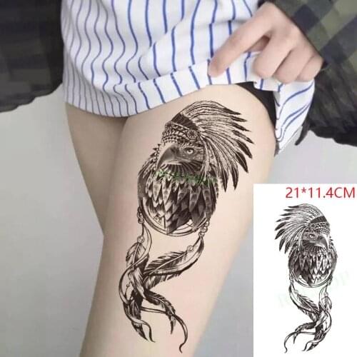 Waterproof Temporary Tattoo Stickers Eagle Feather Dream Catcher Totem Fake Tatto Flash Tatoo Body Art for Women Men