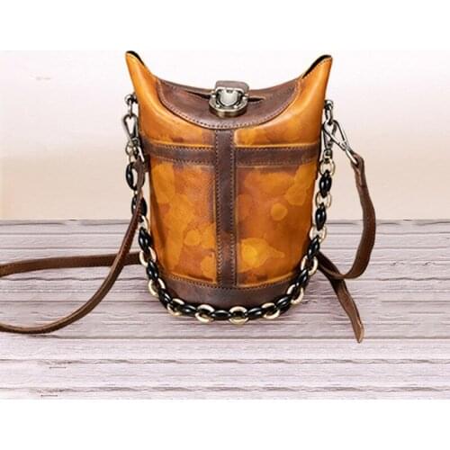 Retro Chinese Wind Multi-Function Business Chic Large Capacity Cowhide Womens Handbags High Quality Luxury Shoulder Bags