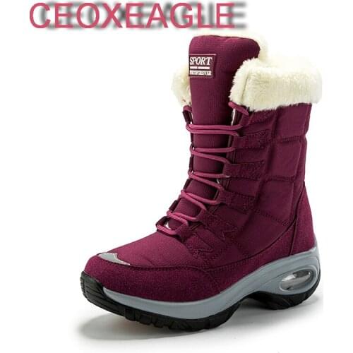 Women Boots 2021 Fashion Waterproof Snow Boots For Winter Shoes Women Casual Lightweight Ankle Warm Women Outdoor Botas Boots