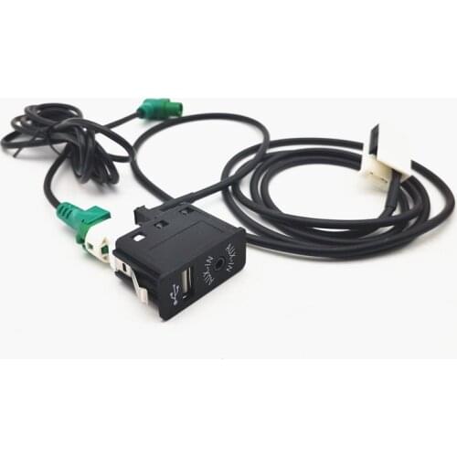 1PCS USB AUX Switch + Connecting Wire Black 4Pin 150cm Length PVC+Copper For CIC Units Cd Host
