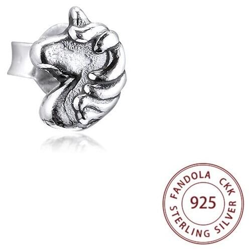 100% 925 Sterling Silver My Magical Unicorn Single Stud Earrings for Woman Earrings Women Silver 925 Jewelry Gift