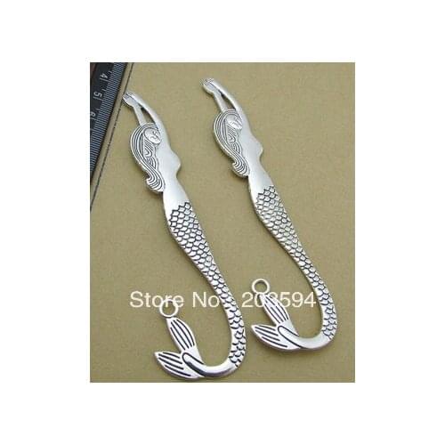50Pcs/lots Antique silver ,bronze ,gold mermaid bookmark Alloy Metal bookmark findings