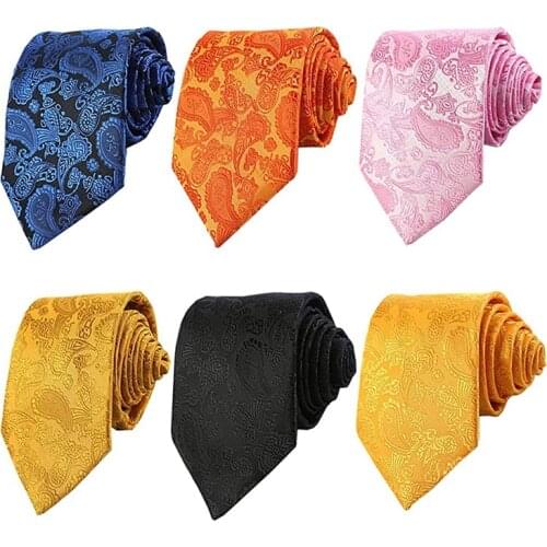 6 PCS Fashion Neckties Classic Mens Ties Jacquard Woven Men Neck Ties