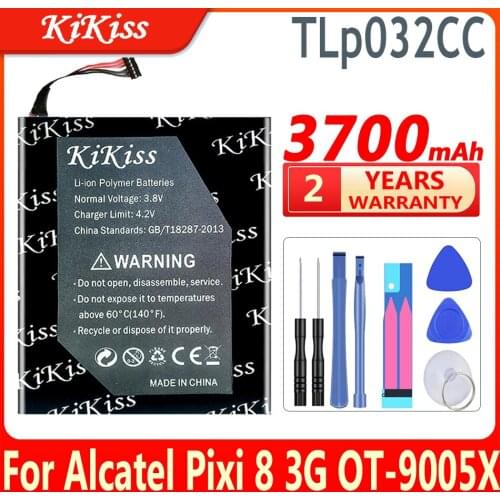 3700mAh TLp032C2 TLp032CC Battery For Alcatel One Touch Pixi 8 8.0 3G 9005X OT-9005X Mobile Phone Batterie Batterij Bateria