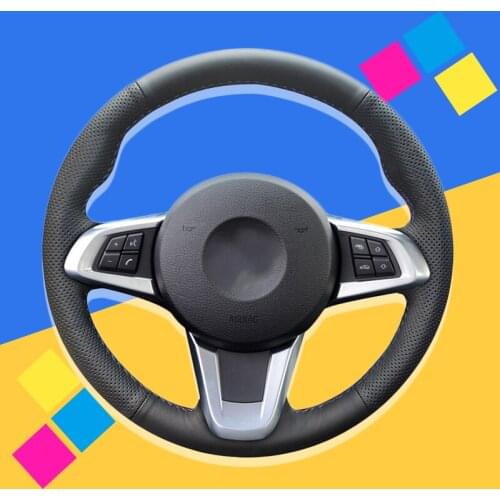 Auto Braid On The Steering Wheel Cover for BMW Z4 E89 2009-2016 DIY Hand Stitched Car Covers Interior Accessories Car-styling