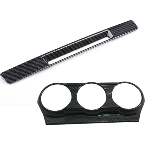 For Mazda CX3 2016 2017 2018 Center Console Carbon Fibre Liquid Crystal Screen Trim & Air Condition Outlet Panel Cover