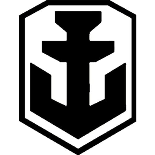 CK2652#14*18.5cm World of warships funny car sticker vinyl decal silver/black car auto stickers for car bumper window car decor