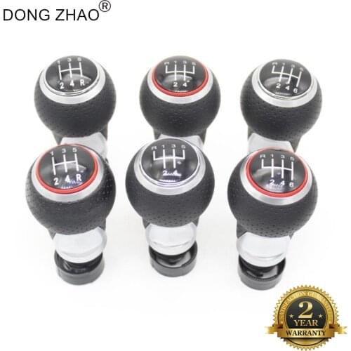 For Audi A4 B6 B7 2002 2003 2004 2005 2006 2007 2008 2009 Car 5 / 6 Speed 12 mm Insert Gear Stick Shift Level Knob Leather Cover