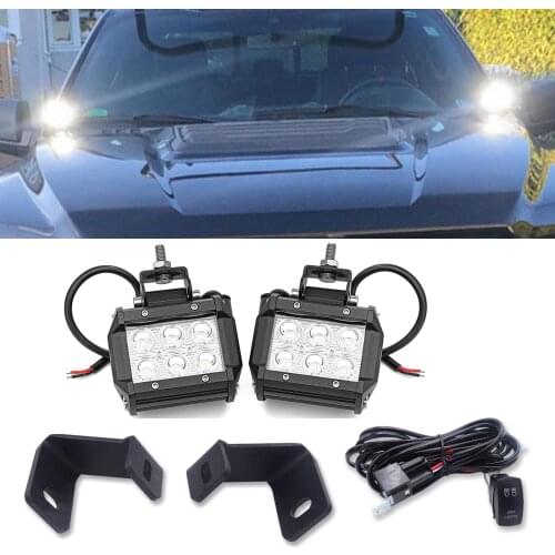 For FORD F150 RAPTOR 2017-2020 F-150 2015-2020 Lower Windshield 18W LED Light Pod Side Pillar Bracket Kits