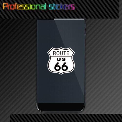 US Route 66 Mobile Phone Sticker Decals Mobile Self-adhesive Highway Stickers for Motos, Cars, Laptops, Phone