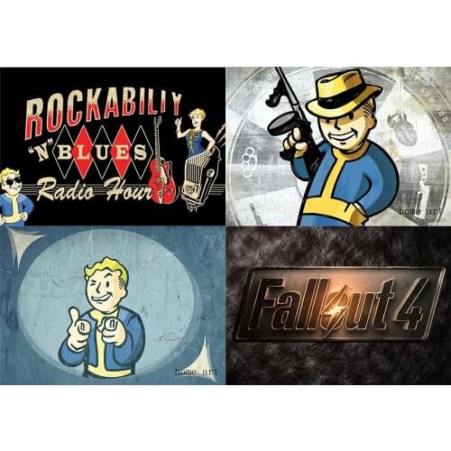 Fallout Shelter Poster Clear Image Wall Stickers Home Decoration High Quality Prints White Coated Paper home art Brand