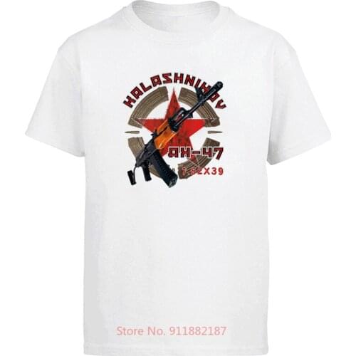 New Cheap Sale New Mens Black Military Russian T-Shirt AK-47 Kalashnikov NWT Graphic Shirts men clothing