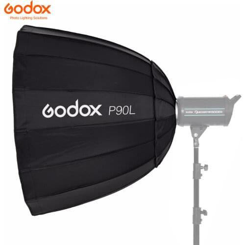 Godox P90L 90CM Portable Deep Parabolic Softbox Bowens Mount Studio Flash Speedlite Reflector Photo Studio Softbox