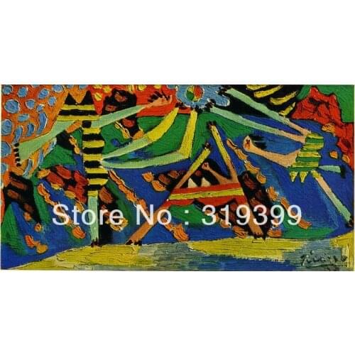 Oil Painting Reproduction on Linen canvas,on-the-beach-dinard-1928 by ,Museam Quality,Free fast shipping,HANDMADE