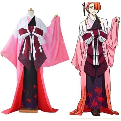Anime Bungo Stray Dogs Cosplay Costume figure Ozaki Koyo Higannbana Kimono Tailor custom made wigs dress suits Halloween Hairpin