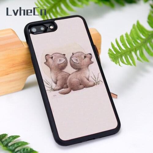 LvheCn Silicone Rubber Phone Case Cover for iPhone 6 6S 7 8 Plus X XS XR 11 12 Mini Pro Max Baby Twins