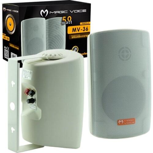 MAGICVOICE MV-36 11 CM 50 W WHITE COLUMN HOP 2Lİ TOOL TRANSFORMER