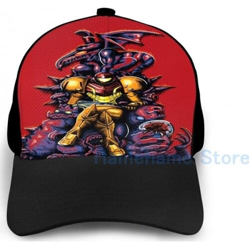 Fashion Metroid - The Huntress' Throne -Gaming Basketball Cap men women Graphic print black Unisex adult hat