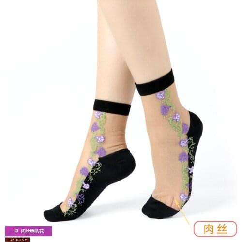 Women Spring Summer Sexy Glitter Mesh Fishnet Socks Female Shiny Soft Breathable Heap Socks Elastic Hosiery 1pair=2pcs 2305