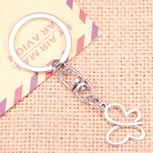 New Fashion Keychain 20x19mm hollow butterfly Pendants DIY Men Jewelry Car Key Chain Ring Holder Souvenir For Gift