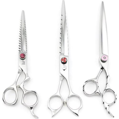 Professional Hair Shears 7 INCH Pet Dog Grooming Scissors 7.5 INCH 8 INCH Japan 440C Silver Low Price HIGH CLASS NEW